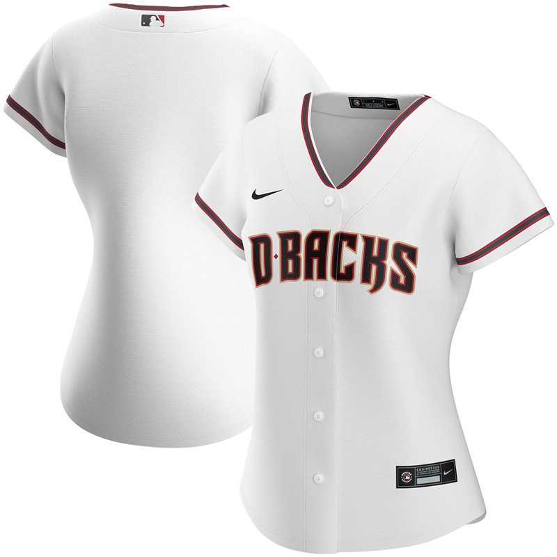 2020 MLB Women Arizona Diamondbacks Nike White Home 2020 Replica Team Jersey 1->customized mlb jersey->Custom Jersey